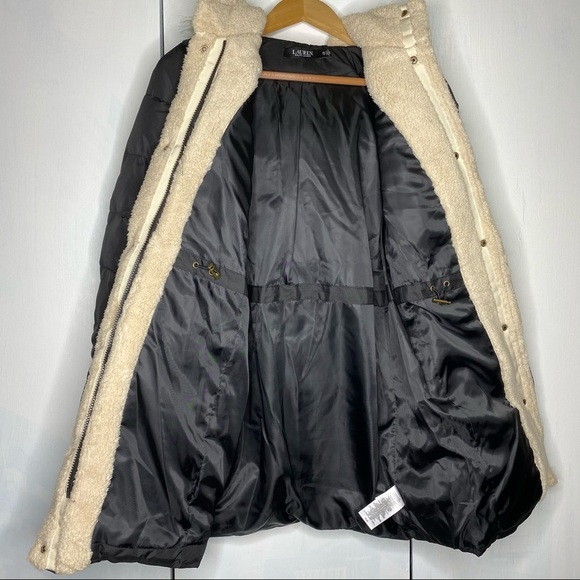 Lauren Ralph Lauren faux trim quilted parka jacket size XS NWT - Picture 8 of 16